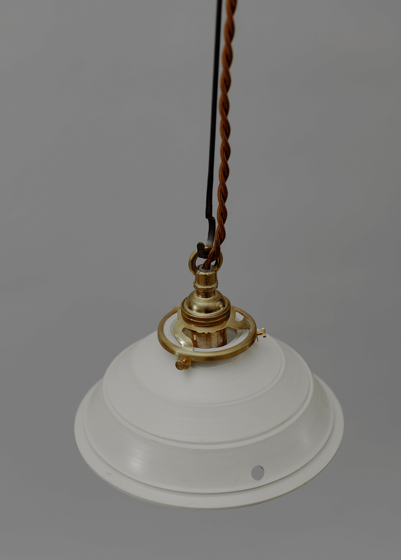 自在鉤白磁シェード一式 shade-b with adj. lighting hook