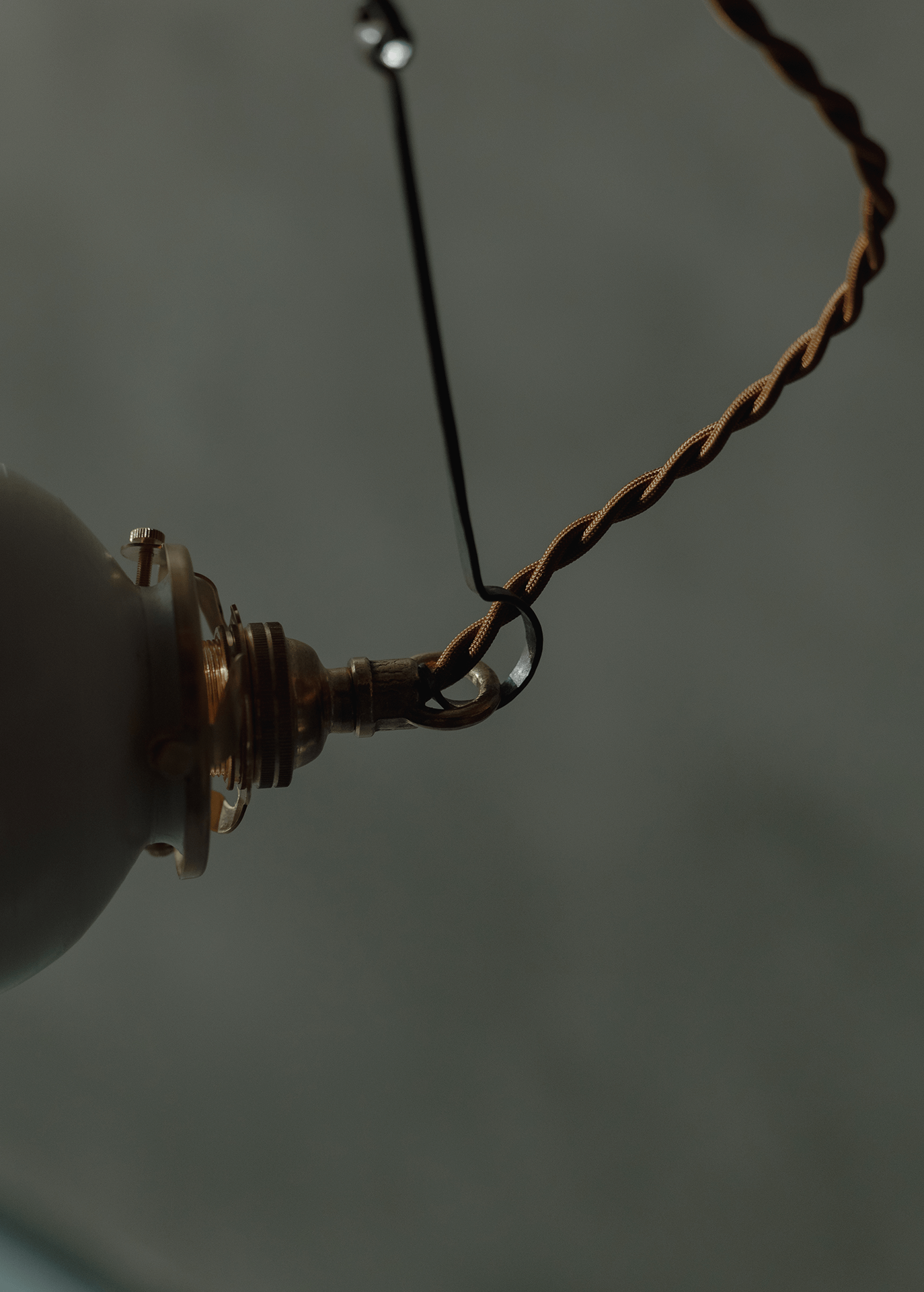 自在鉤白磁シェード一式 shade-a with adj. lighting hook