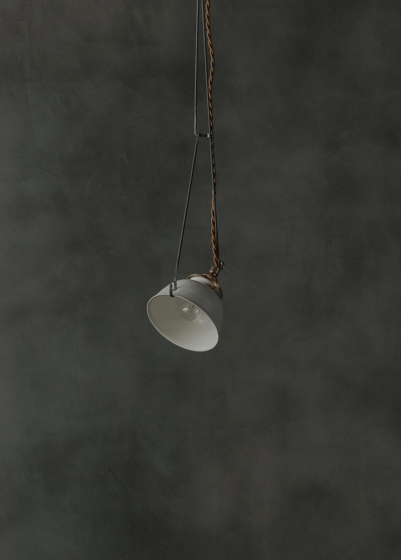 自在鉤白磁シェード一式 shade-a with adj. lighting hook