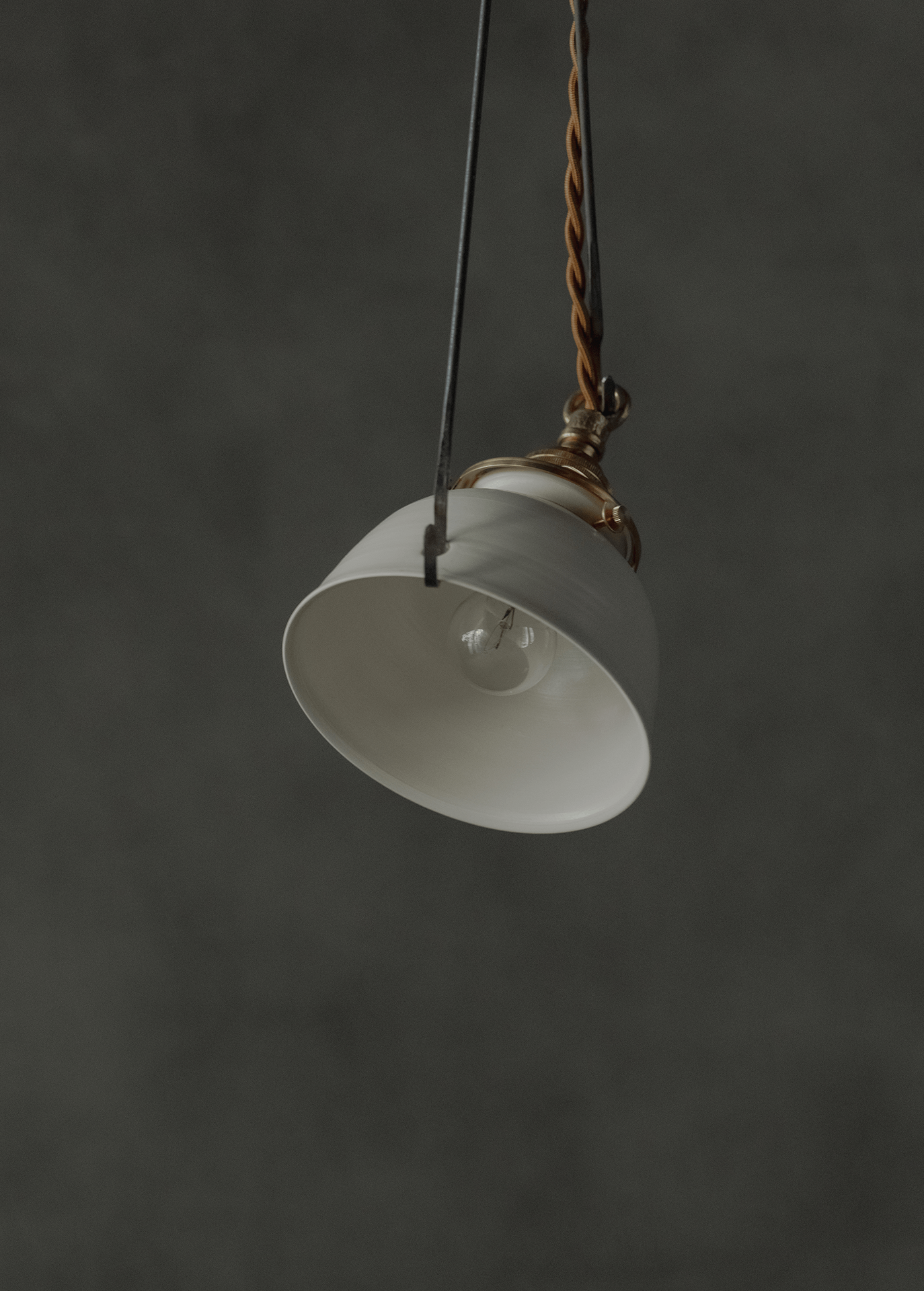自在鉤白磁シェード一式 shade-a with adj. lighting hook