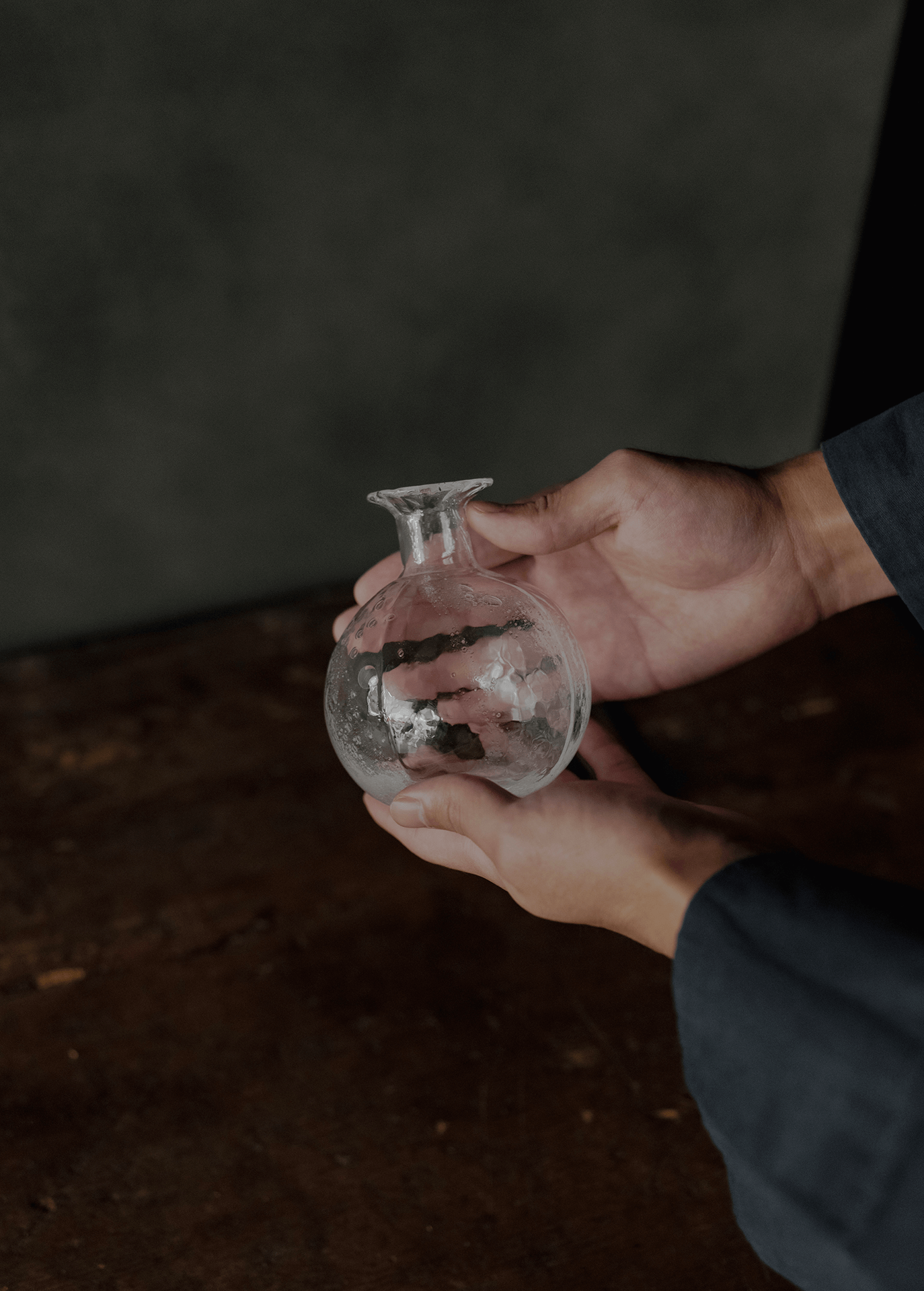 Shaped sake bottle