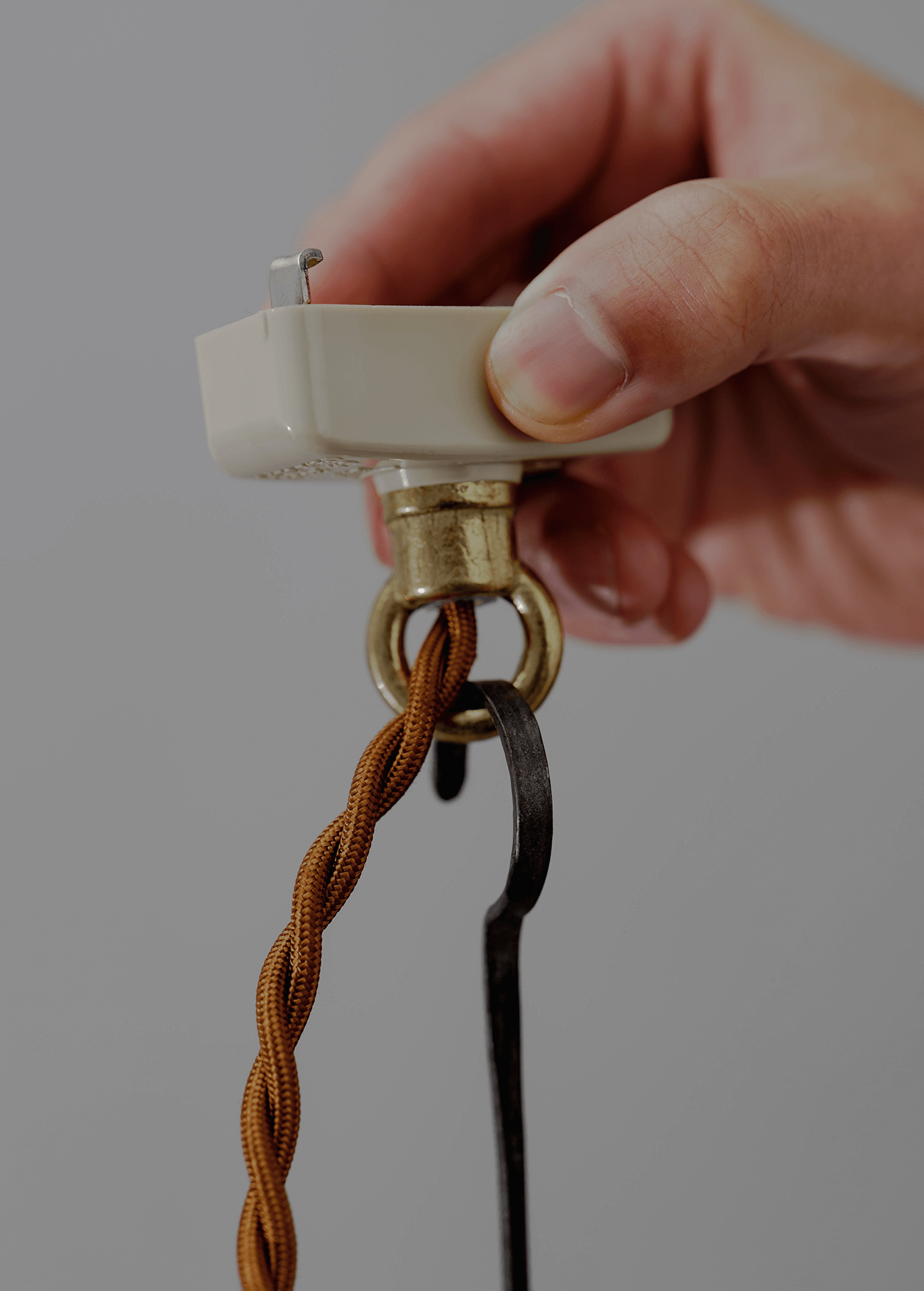 自在鉤白磁シェード一式 shade-a with adj. lighting hook