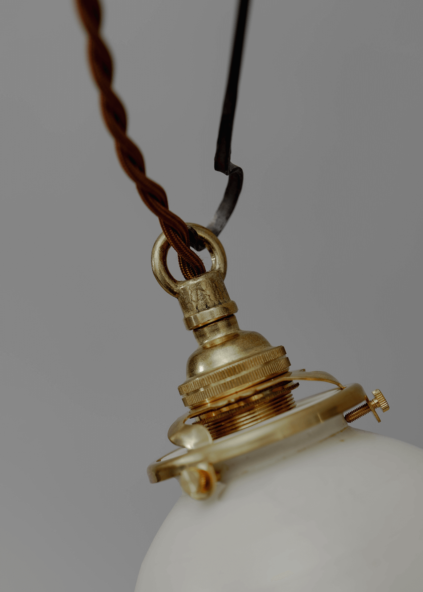 自在鉤白磁シェード一式 shade-a with adj. lighting hook