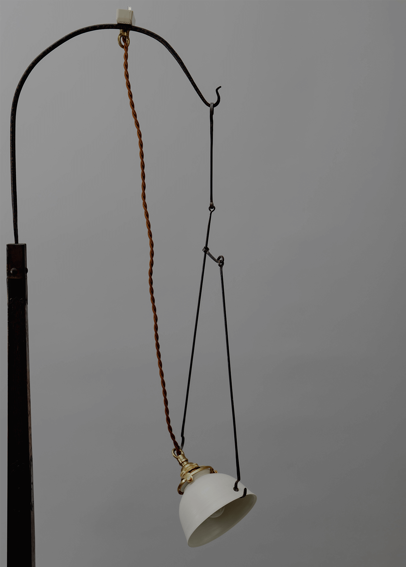 自在鉤白磁シェード一式 shade-a with adj. lighting hook