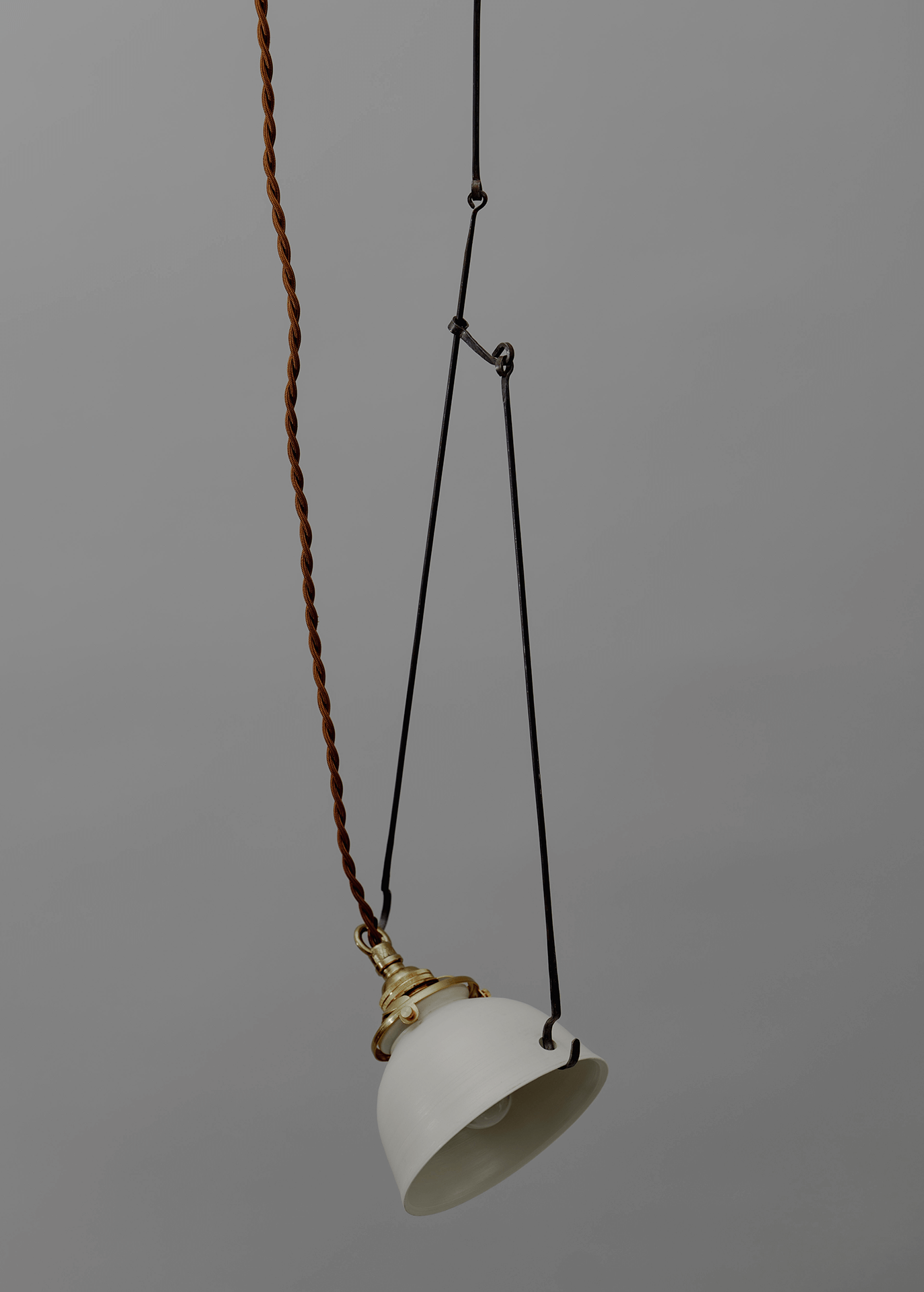 自在鉤白磁シェード一式 shade-a with adj. lighting hook