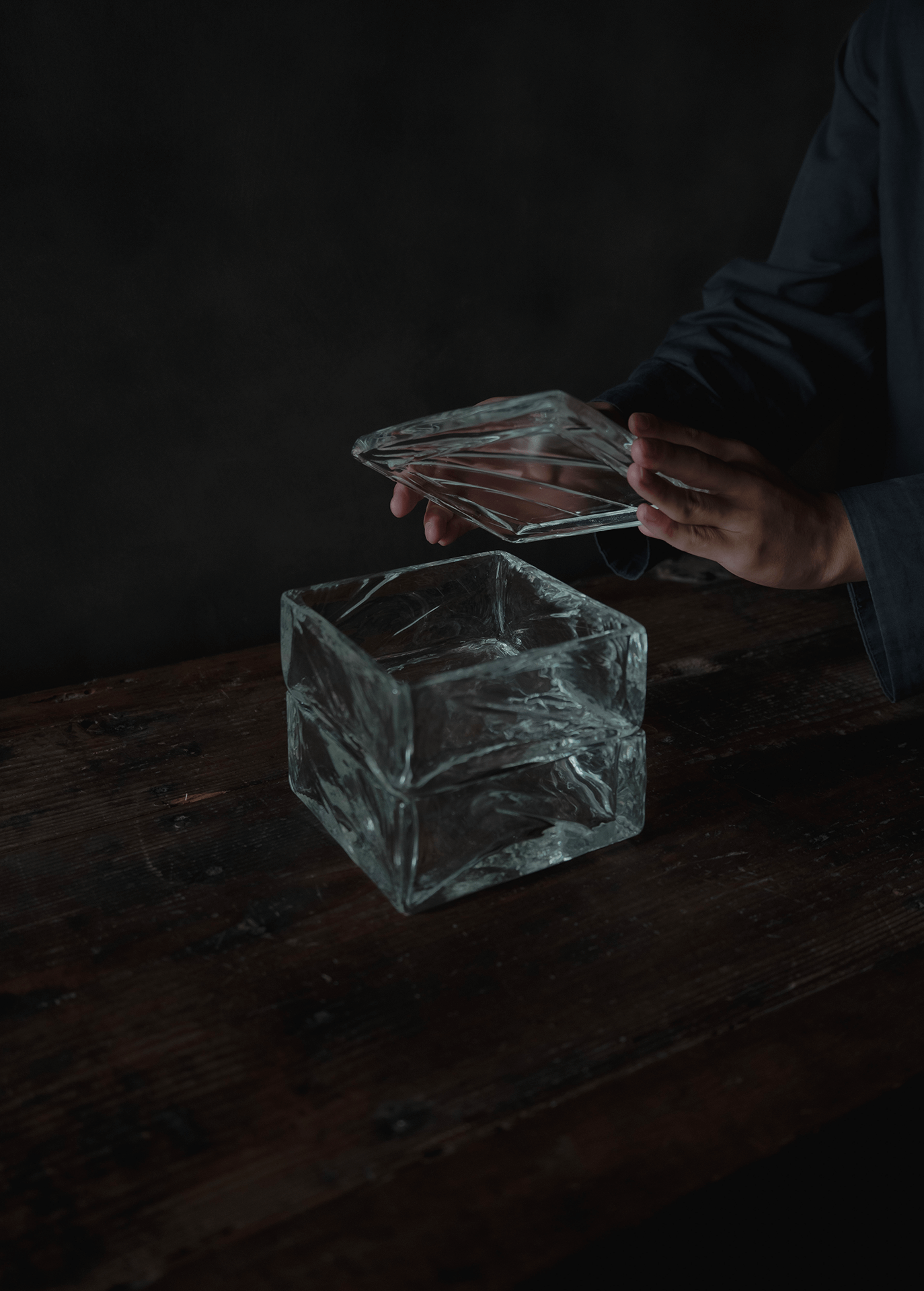 Stacked box (square) clear 150 square