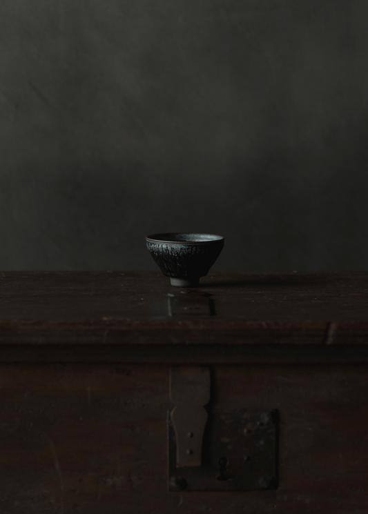 Ice Flame Tenmoku Sake Cup