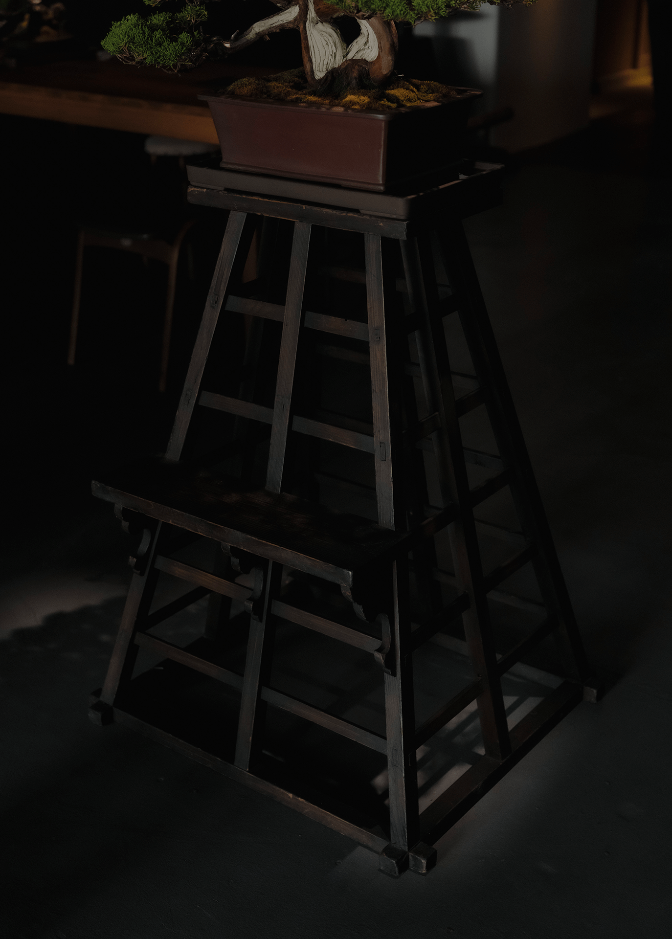 Wooden tower stepping stool