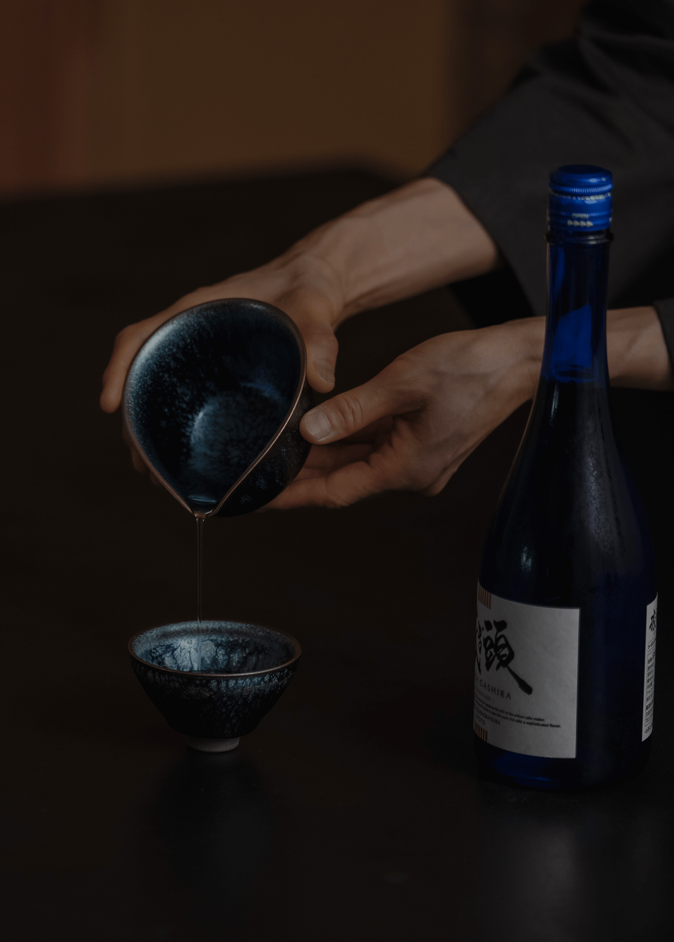 Ice Flame Tenmoku Sake Cup