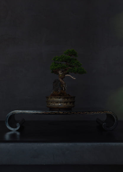 黒塗絵飾台