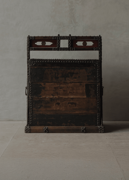 Iron decorative wooden box