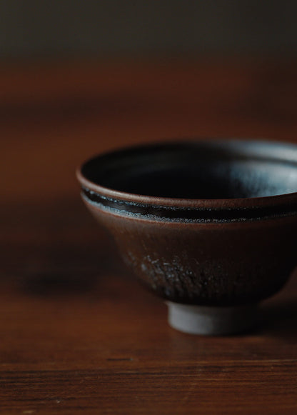 Ice Flame Tenmoku Sake Cup