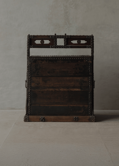 Iron decorative wooden box