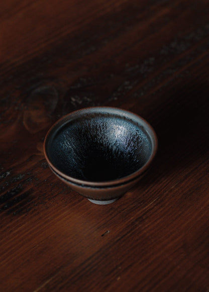 Ice Flame Tenmoku Sake Cup