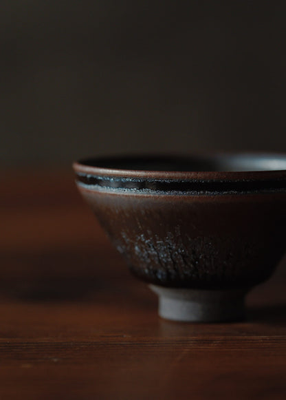 Ice Flame Tenmoku Sake Cup