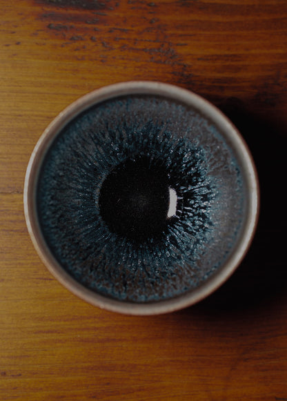 Ice Flame Tenmoku Sake Cup