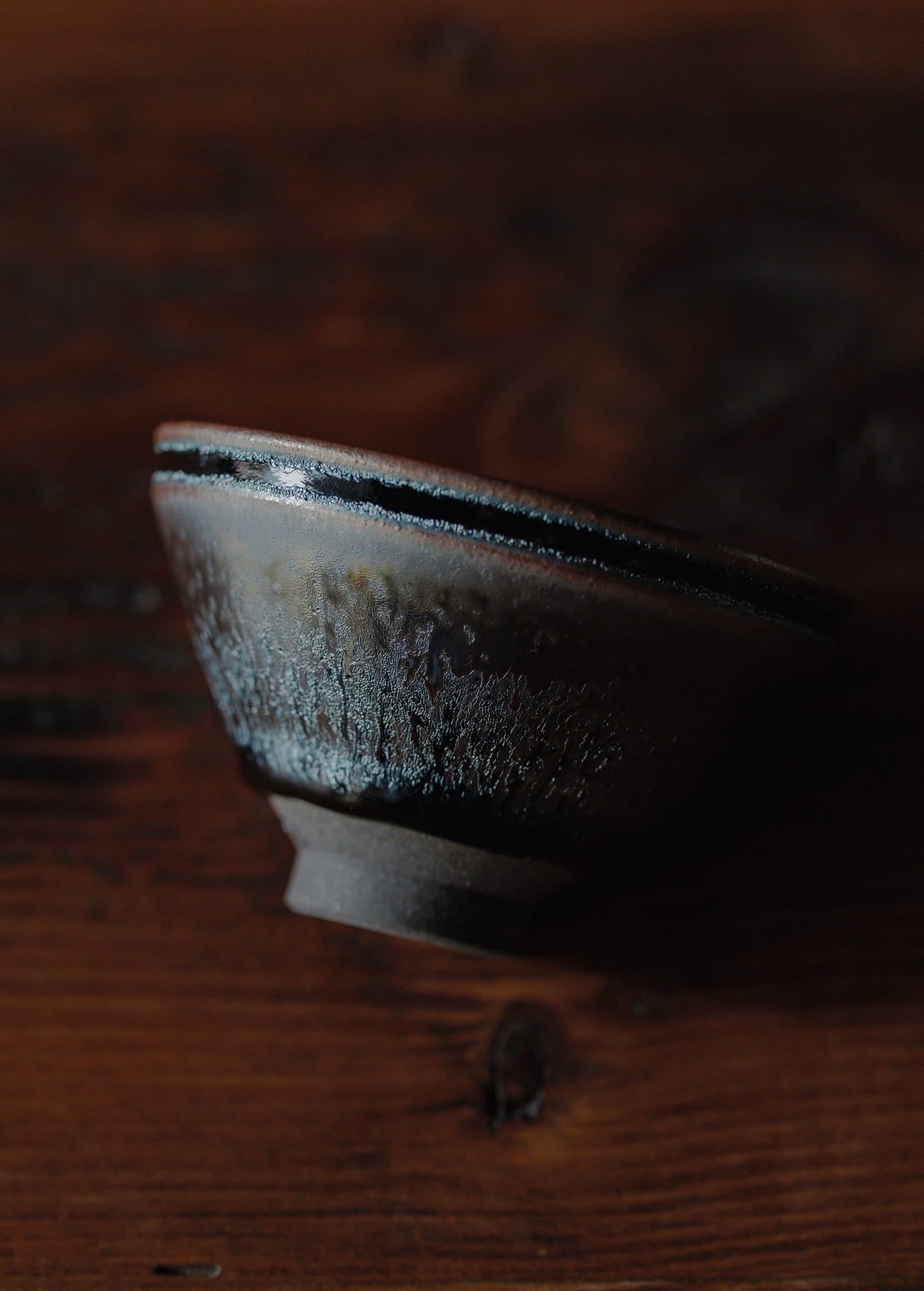 Ice Flame Tenmoku Sake Cup