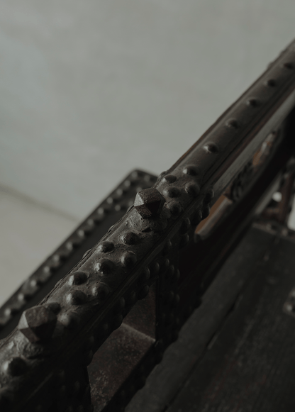 Iron decorative wooden box