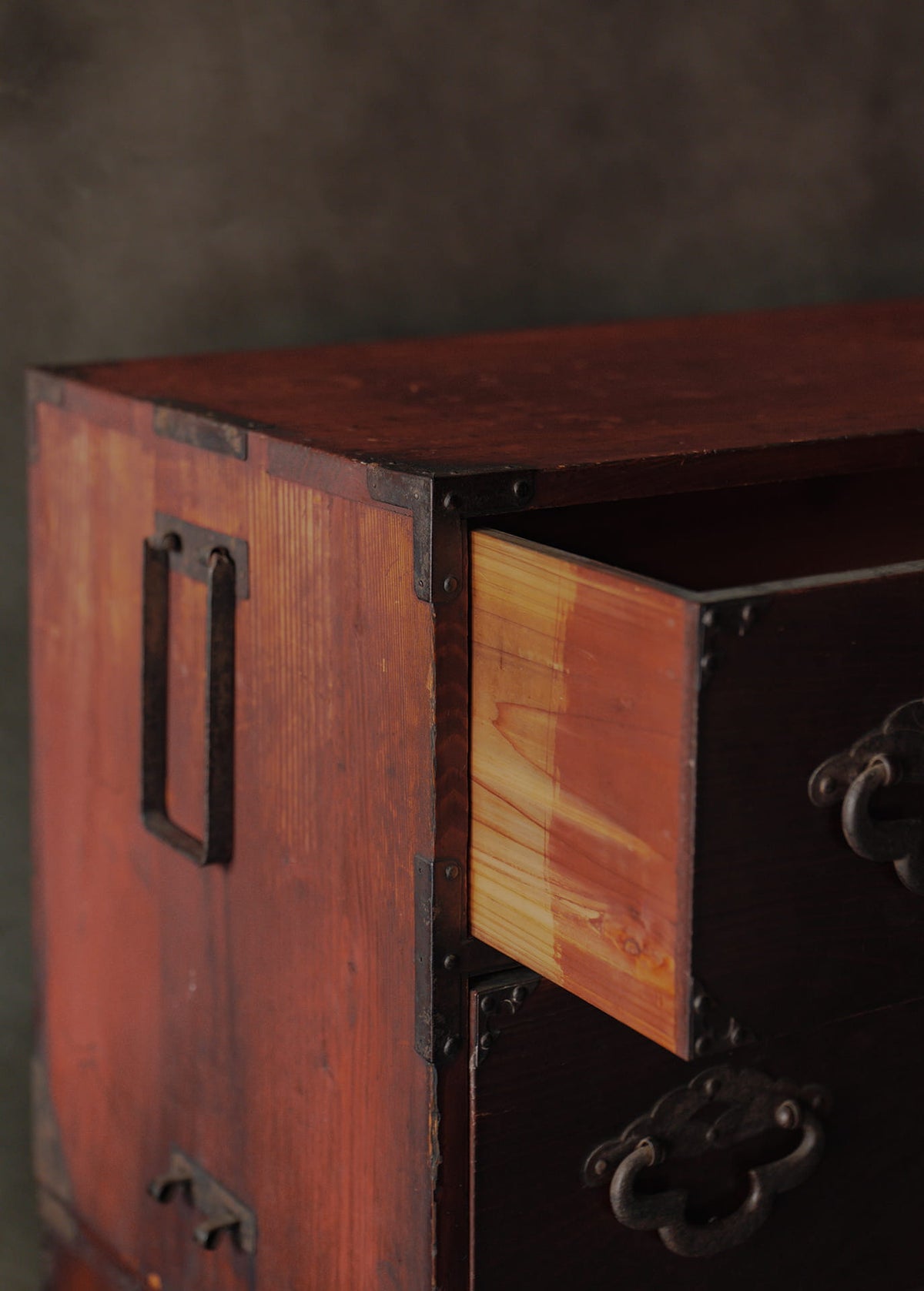 Taisho-era Nihonmatsu Cherry Blossom Crest Tansu