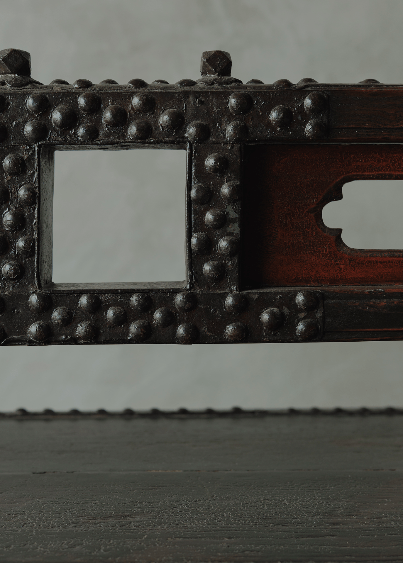 Iron decorative wooden box