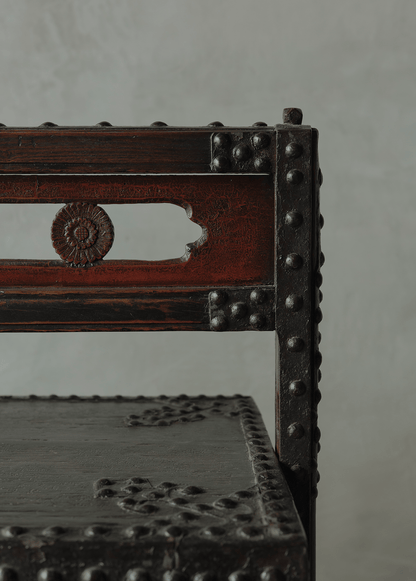 Iron decorative wooden box