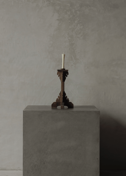 Wooden candlestick